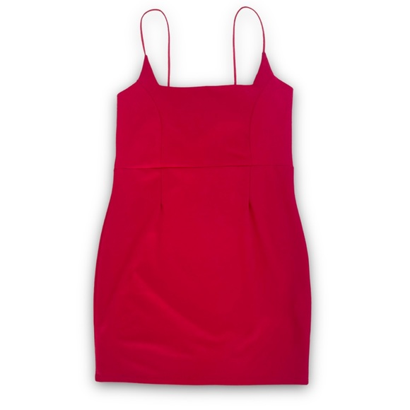 NastyGal Know Your Angles Red Mini Dress Size 10 - Picture 4 of 9